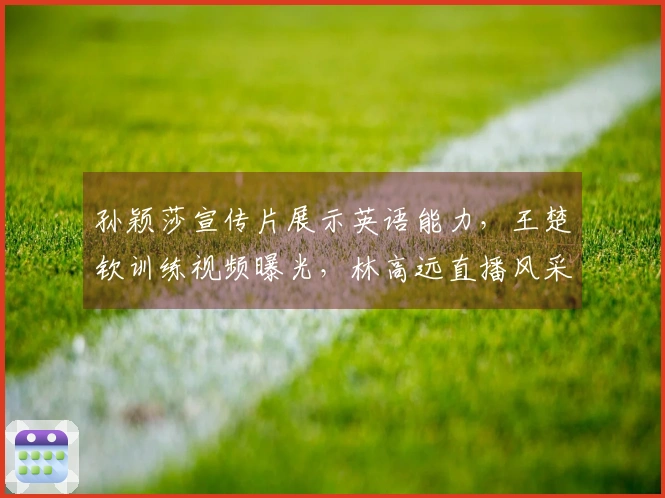 孙颖莎宣传片展示英语能力，王楚钦训练视频曝光，林高远直播风采无限